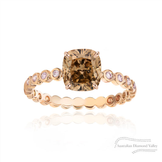 Harrington Champagne & Pink Argyle Australian Diamond Ring - C5 & 8P
