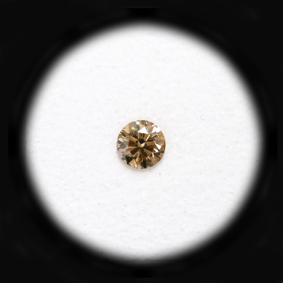 0.48ct Authentic Australian Champagne Argyle Origin Round Diamond - C6