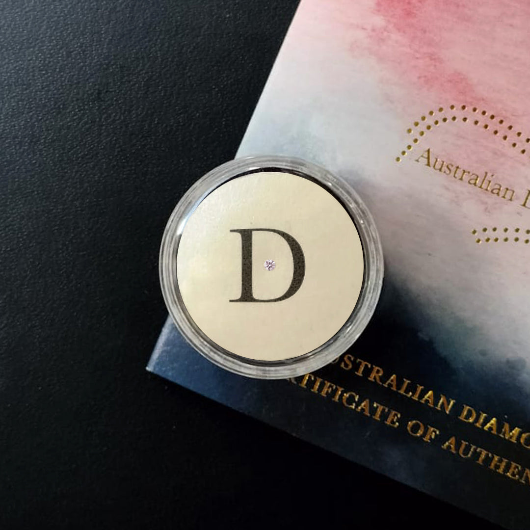 Pink Initial Diamond Box - Roman Script 8P