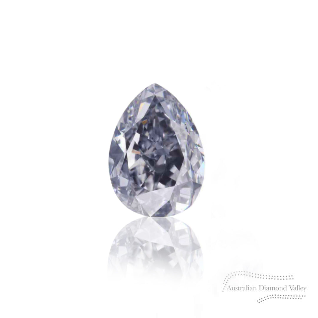0.15ct Authentic Australian Blue Pear Cut Diamonds of Argyle Origin - Matched Pairs - BL2