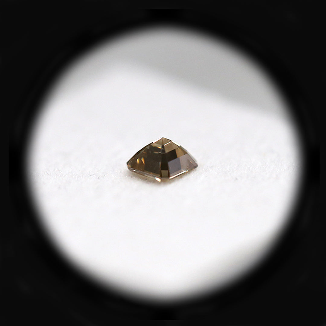 0.31ct Authentic Australian Champagne Argyle Asscher Diamond - C5
