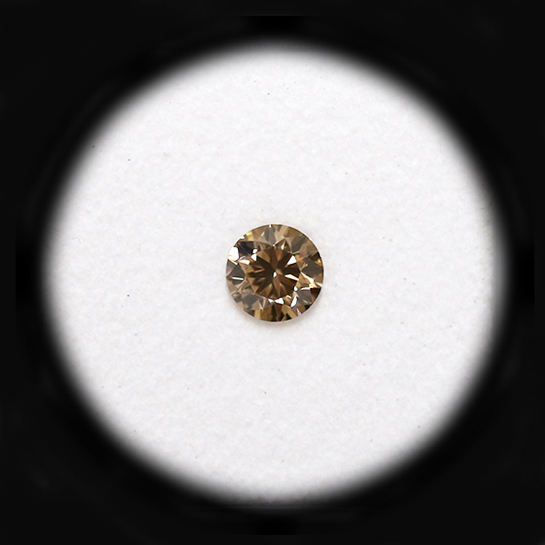 0.56ct Authentic Australian Champagne Argyle Origin Round Diamond - C6