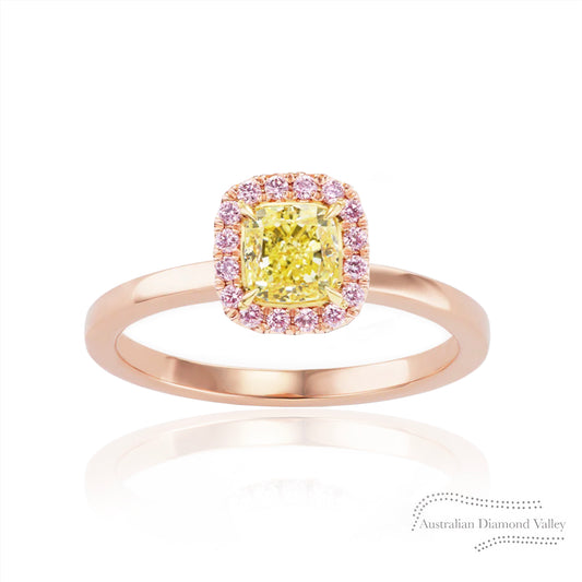 Helia Yellow & Pink Argyle Australian Diamond Ring - NFY & 7P