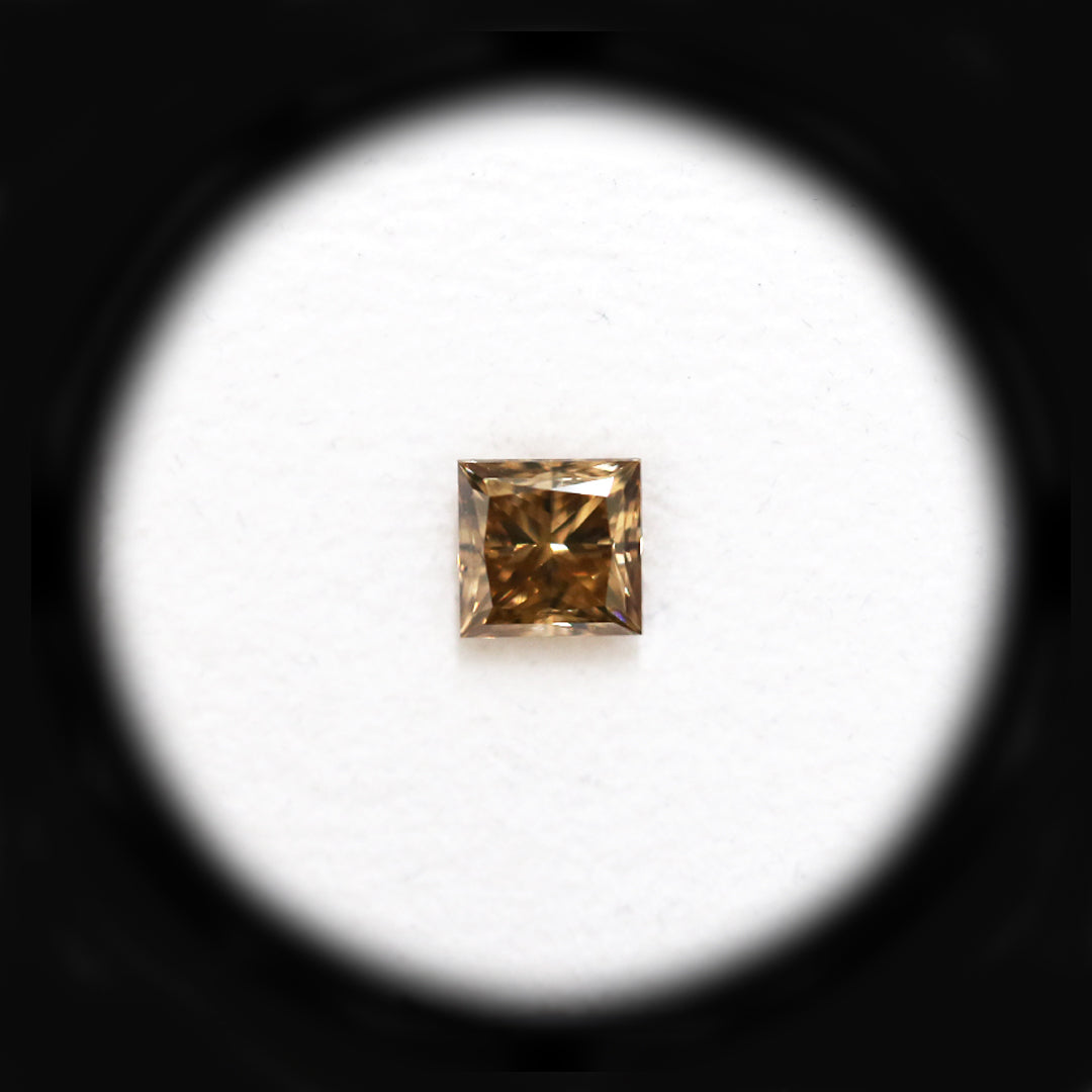 0.84ct Authentic Australian Champagne Argyle Origin Princess Diamond - C5