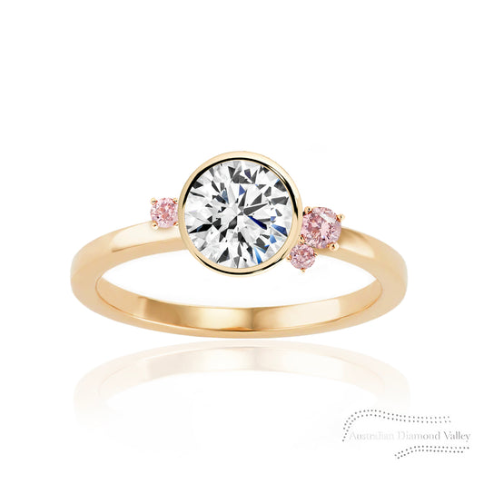 Sweet Posy Pink Diamond Argyle Australian Ring Setting
