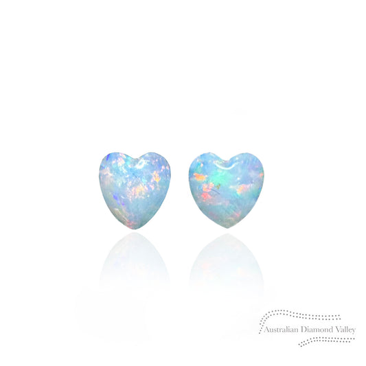0.38ct Australian Opal Hearts Pair