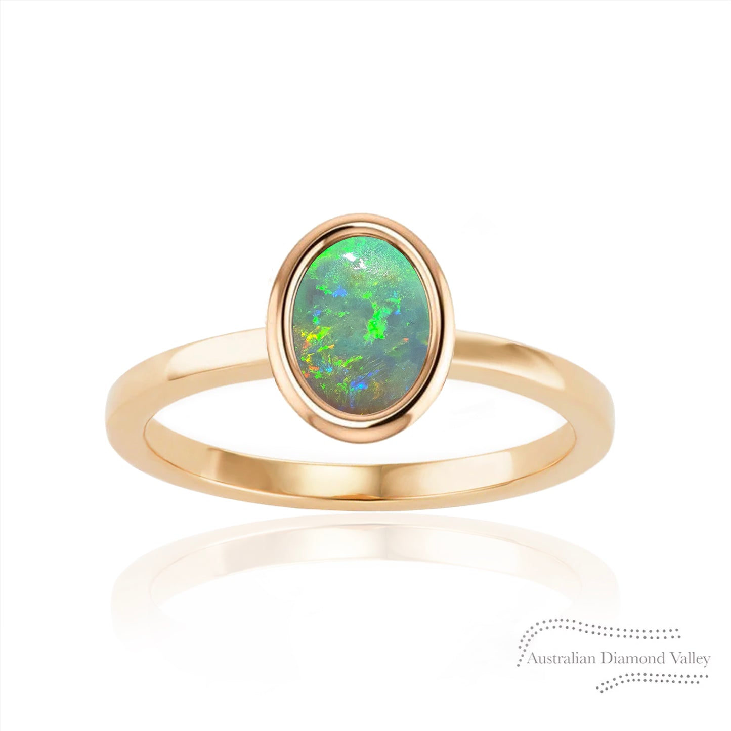 Gwen Australian Opal Diamond Ring