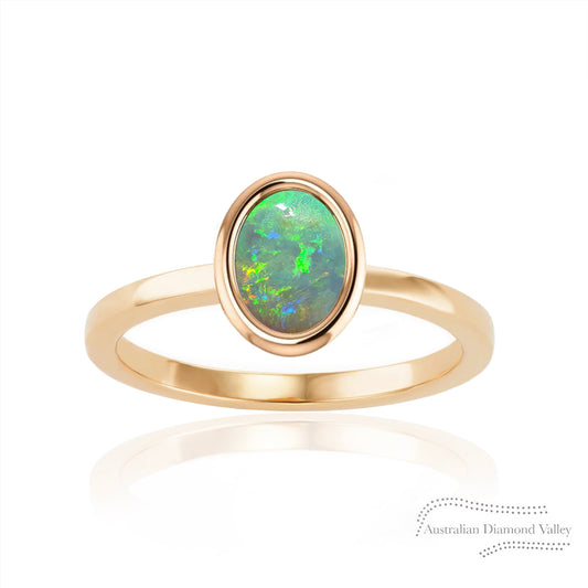 Gwen Australian Opal Diamond Ring