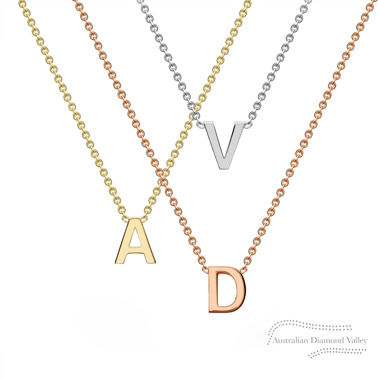 Petite Initial Gold Necklace