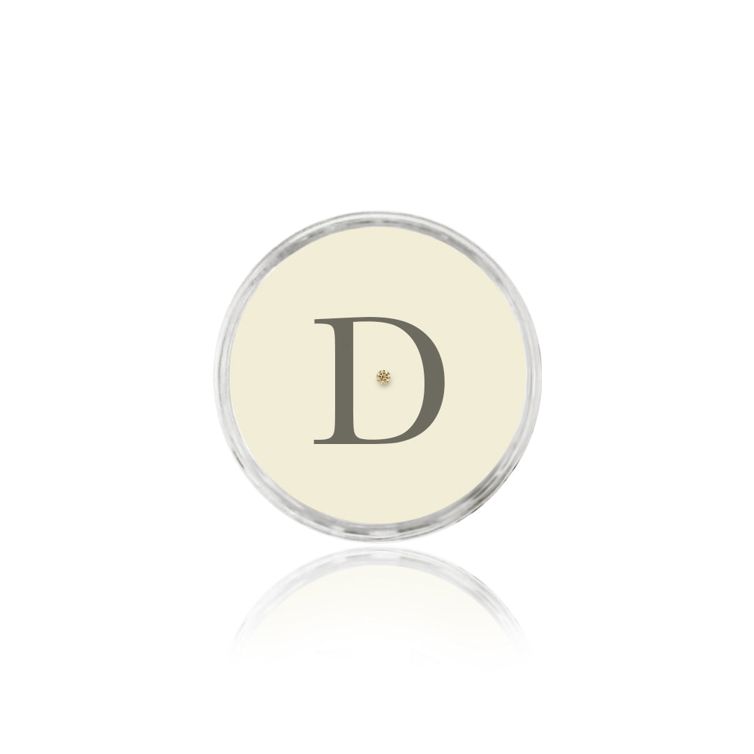 Champagne Initial Diamond Box - Roman Script C5