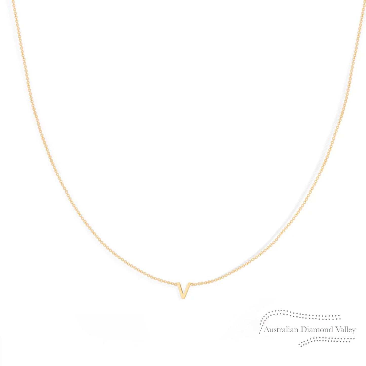 Petite Initial Gold Necklace