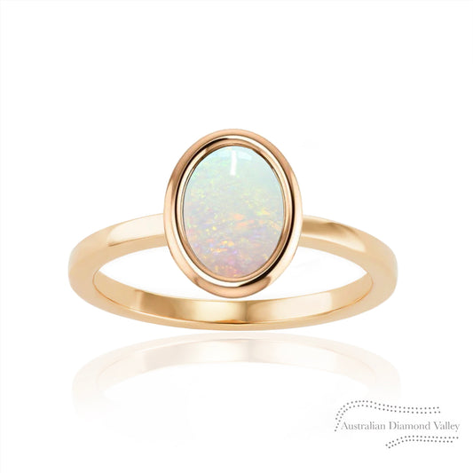 Alys Australian Opal Diamond Ring