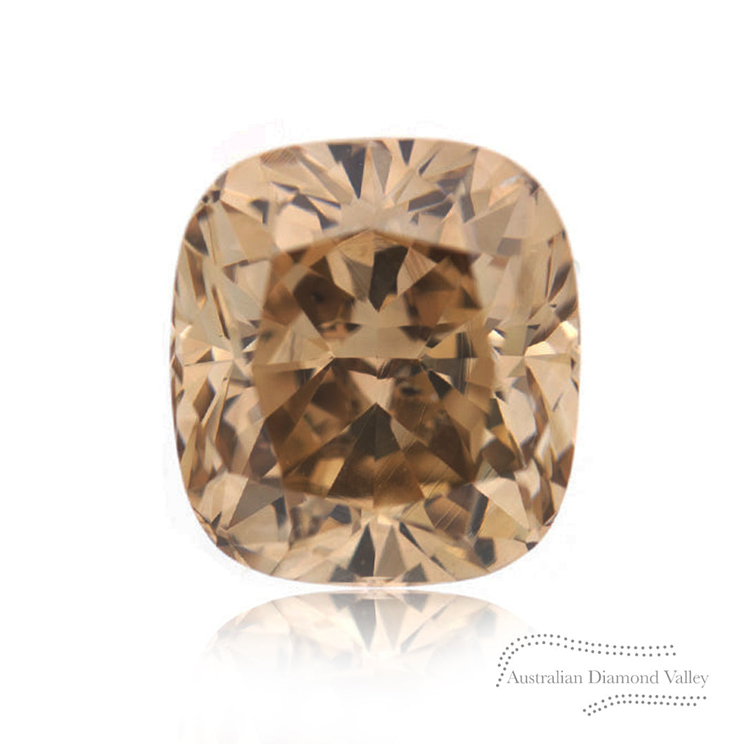 1.69ct Authentic Australian Champagne Argyle Origin Cushion Diamond - C5