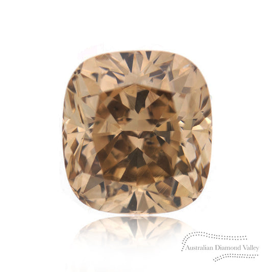 1.69ct Authentic Australian Champagne Argyle Origin Cushion Diamond - C5