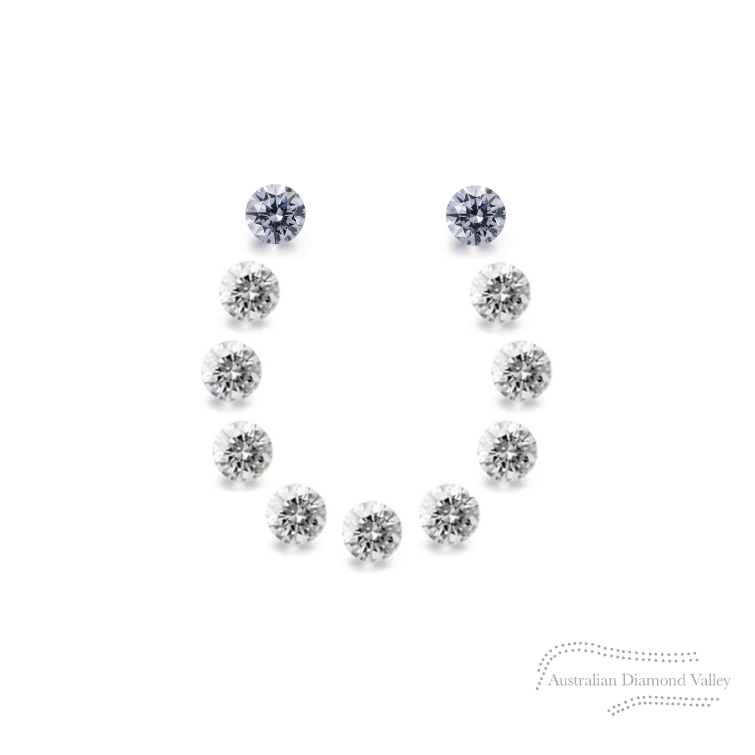 LNY 2026 Year of the Horse .11ct Authentic Australian Argyle Origin Diamonds - BL2 & White