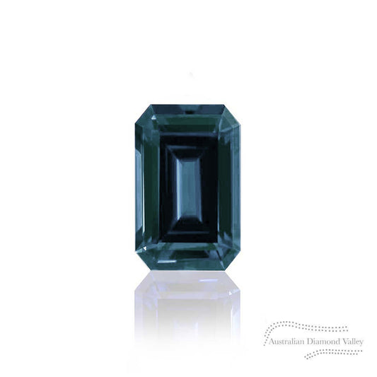 0.63ct Australian Teal Sapphire Emerald Cut
