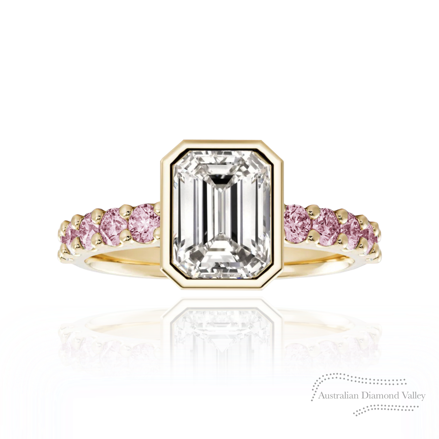 Ellis Pink Diamond Accent Ring