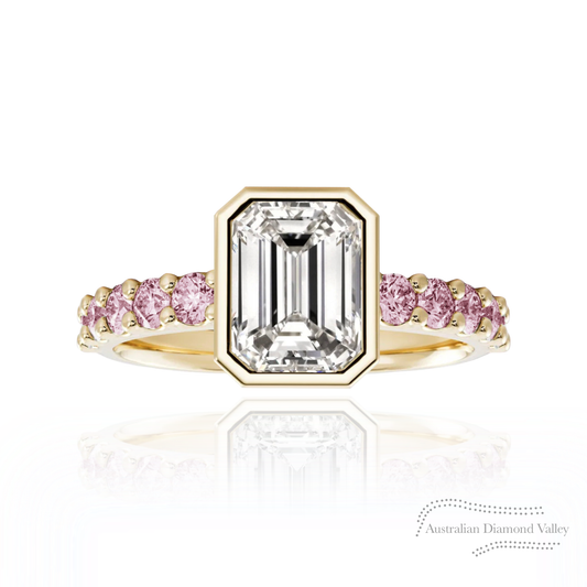 Ellis Pink Diamond Accent Ring