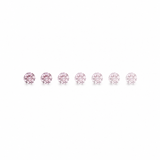 0.035ct+ Graduated Set Australian Pink Argyle Origin Diamonds - NCL to 6P
