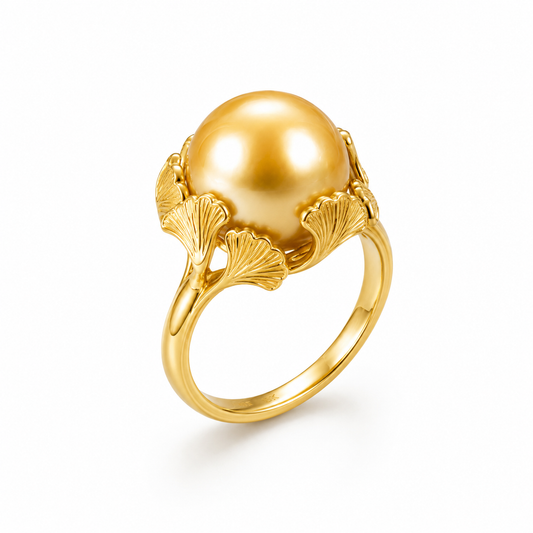 Gilded Ginkgo Ring