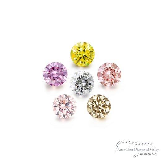 Diamond Valley Daisy 0.06ct Authentic Argyle Australian Rainbow Diamonds - Set #4