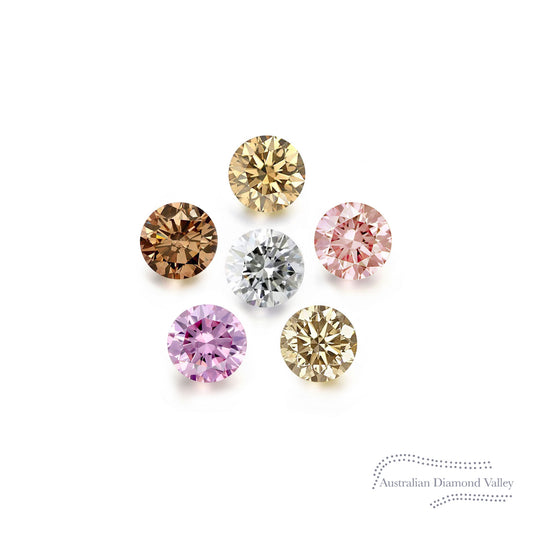 Diamond Valley Daisy 0.06ct Authentic Argyle Australian Rainbow Diamonds - Set #2