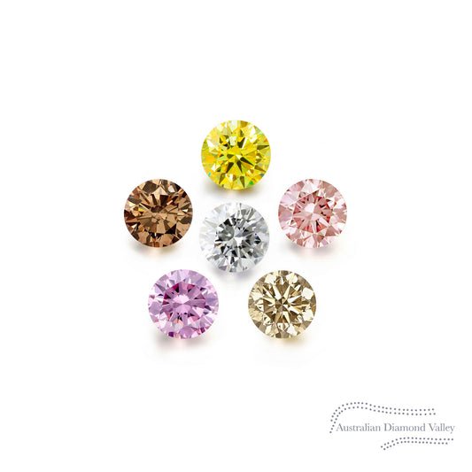 Diamond Valley Daisy 0.06ct Authentic Argyle Australian Rainbow Diamonds - Set #3