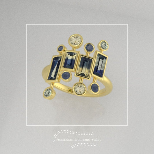 Sapphire Sunshine Ring