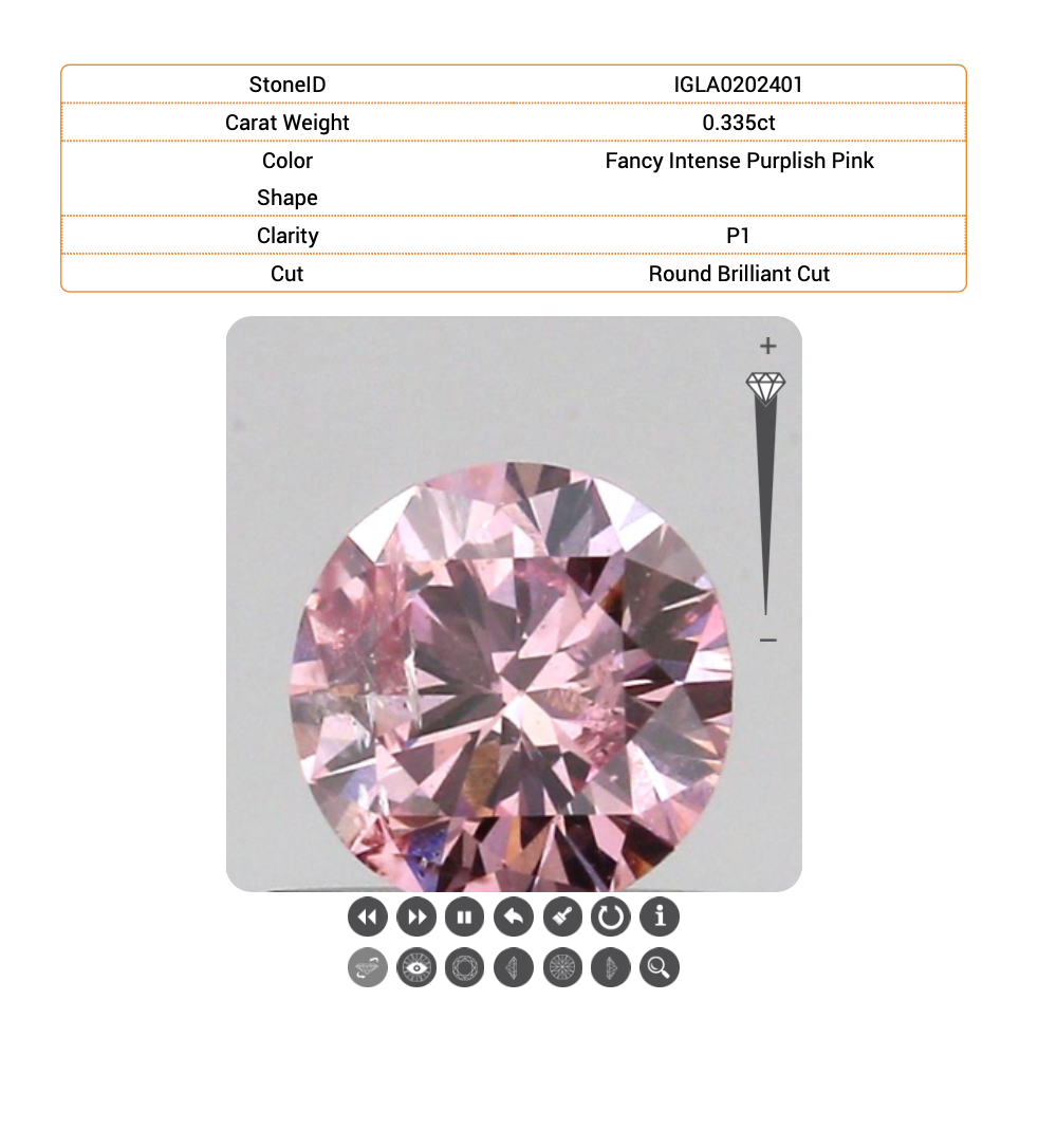 0.335ct Authentic Australian Pink Diamond of Argyle Origin - 5PP (NFIPP)