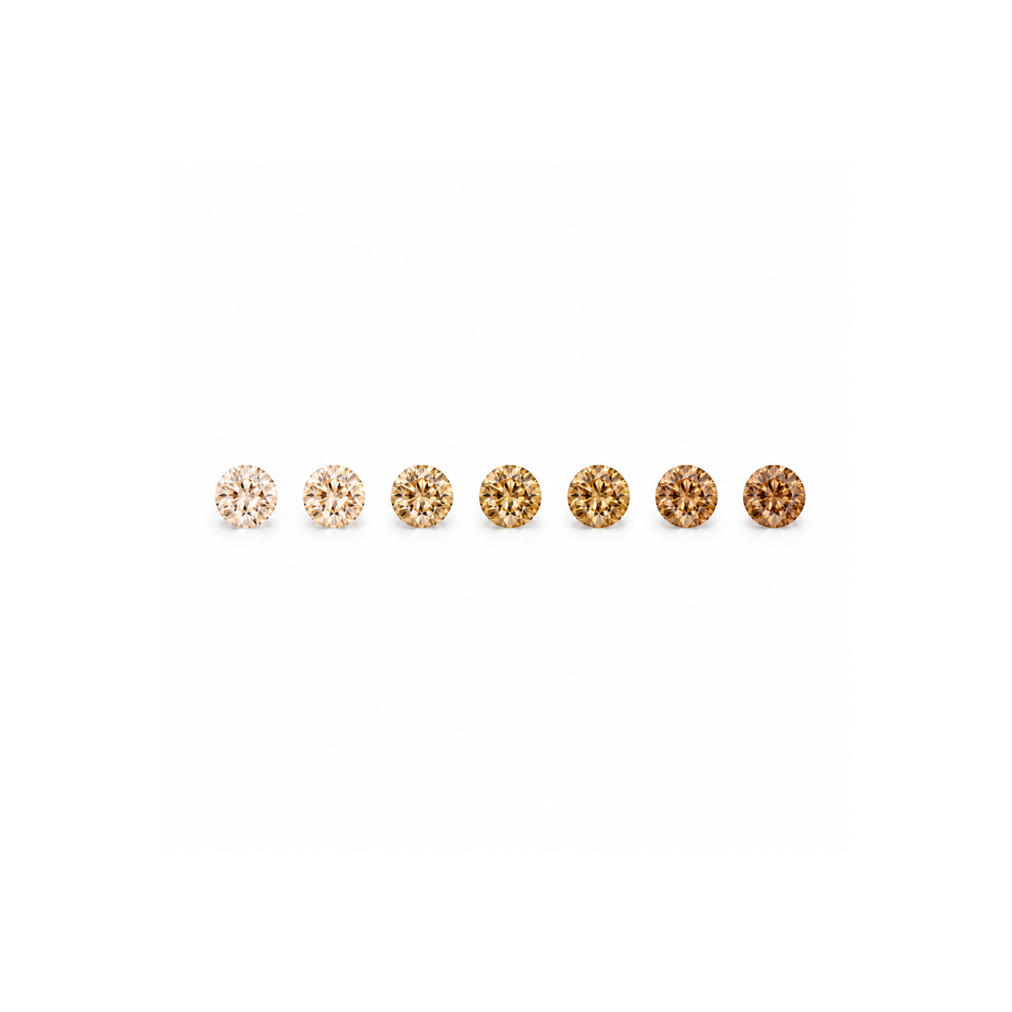 0.035ct+ Graduated Set Australian Champagne Argyle Origin Diamonds - C1 to C7