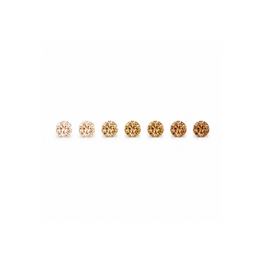 0.035ct+ Graduated Set Australian Champagne Argyle Origin Diamonds - C1 to C7