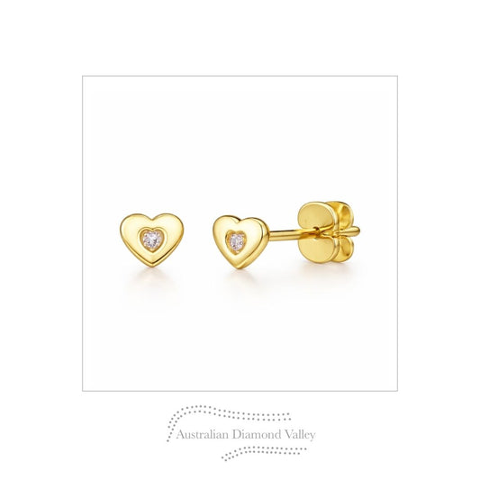"You & Me" Studs (9k Yellow Gold)