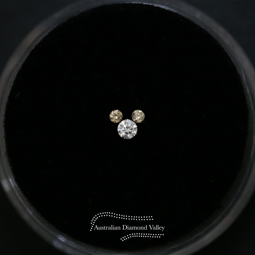 LNY 2020 Year of the Rat .05ct Authentic Australian Champagne Argyle Origin Diamond - C5