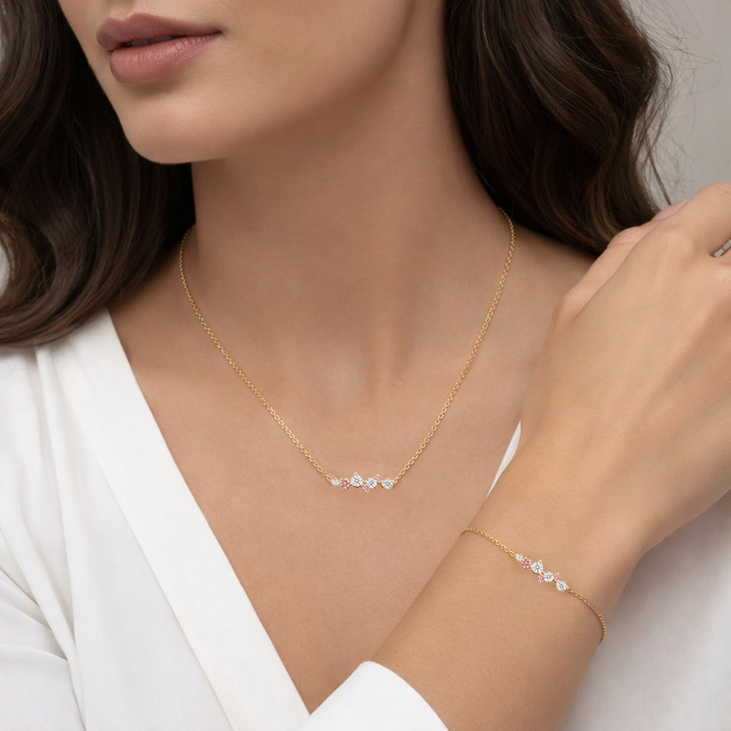 Pink Champagne Constellation Necklace