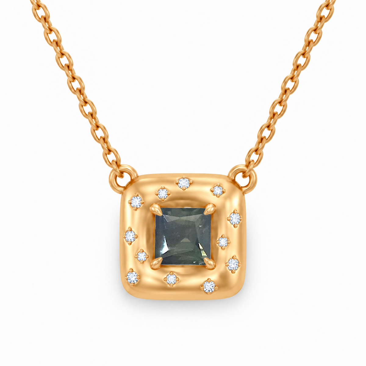 Princess Sapphire Pillow Necklace