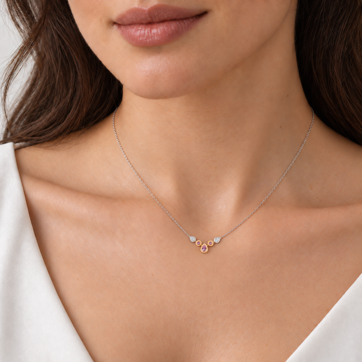 Rosette Sapphire Necklace