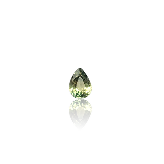 0.43ct Australian Yellowish Green Sapphire Pear Cut