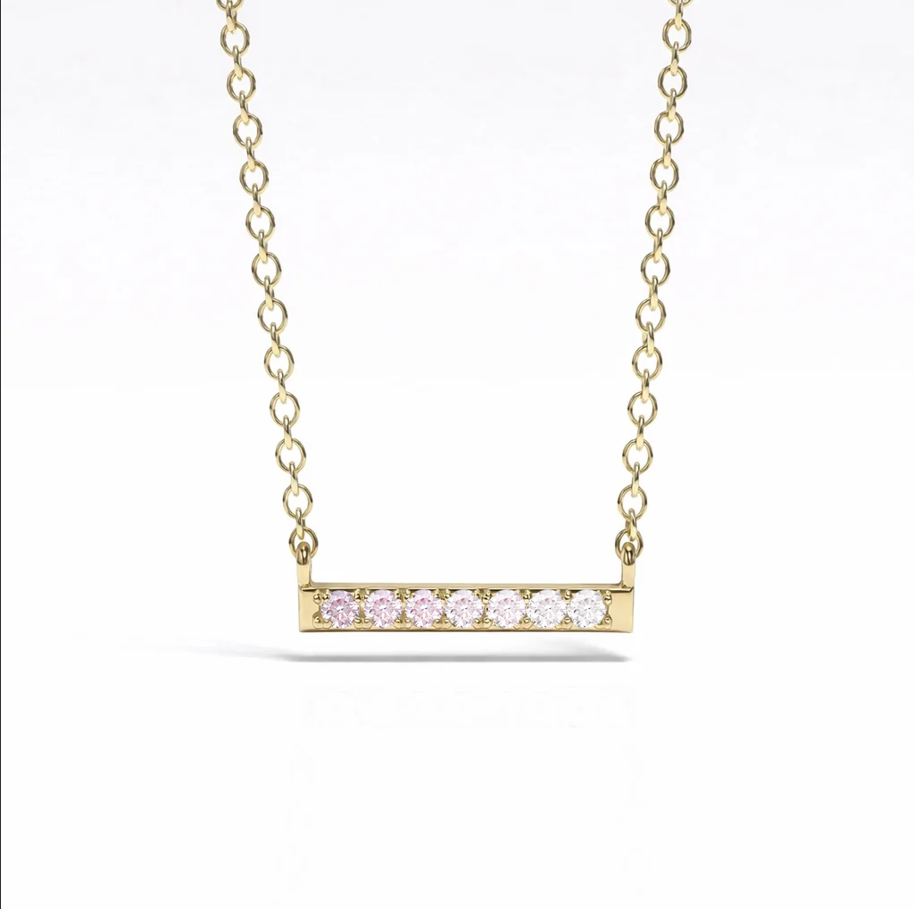 Soft Pink Line Necklace