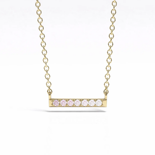 Soft Pink Line Necklace