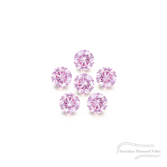 Diamond Valley Baby Daisy 0.03ct Authentic Australian Pink Argyle Diamond - 6P