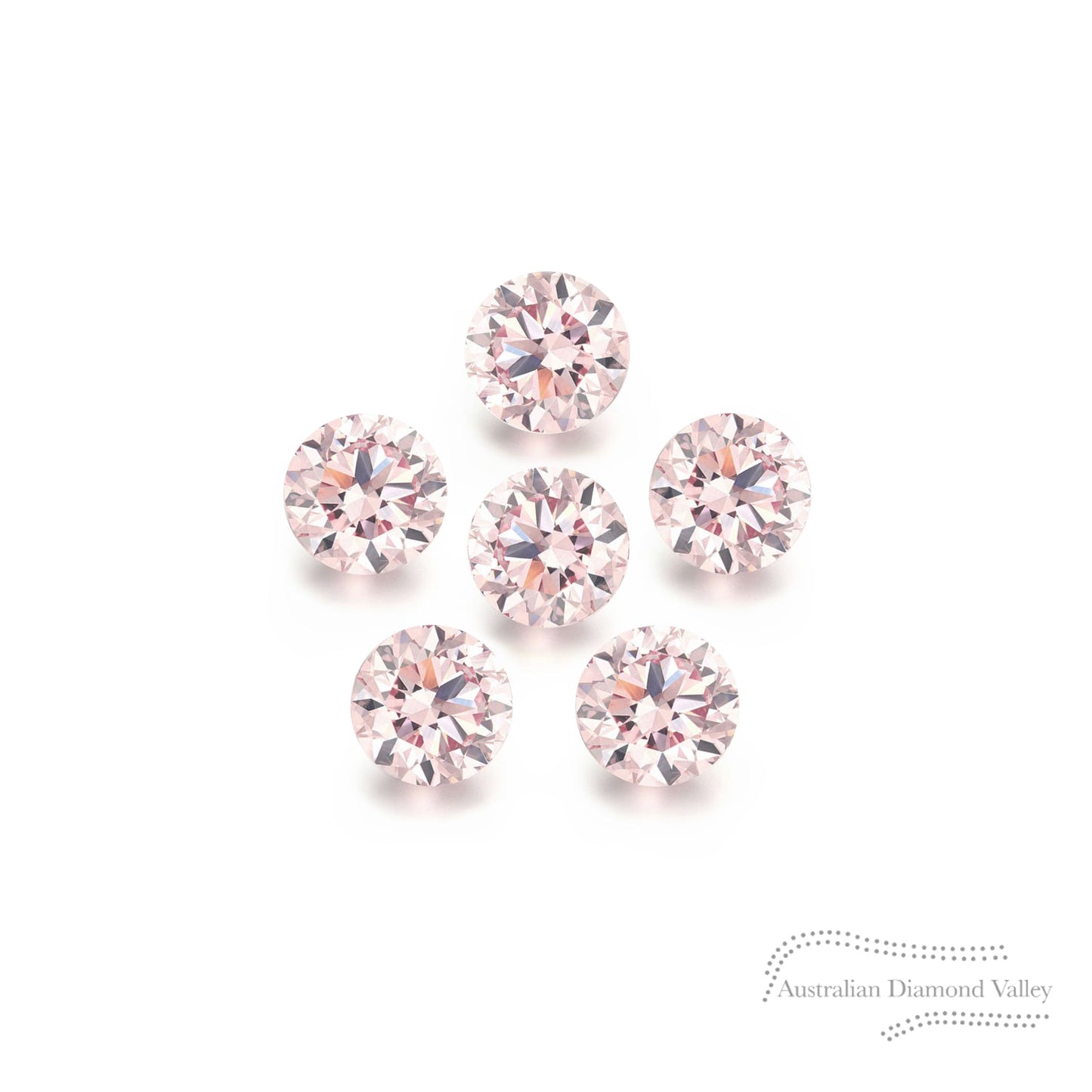 Diamond Valley Daisy 0.06ct Authentic Australian Pink Argyle Origin Diamond - 8P