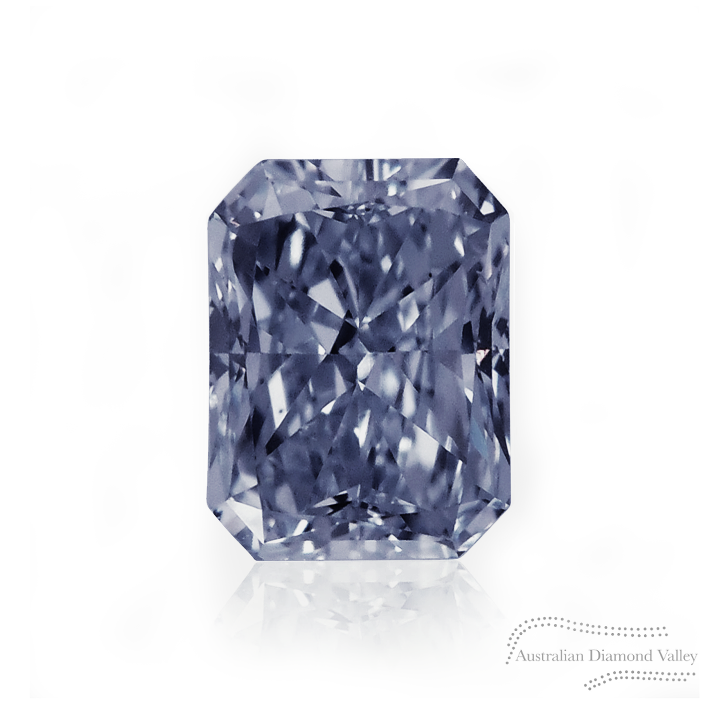 0.16ct Authentic Australian Blue Radiant Cut Diamond of Argyle Origin - BL2