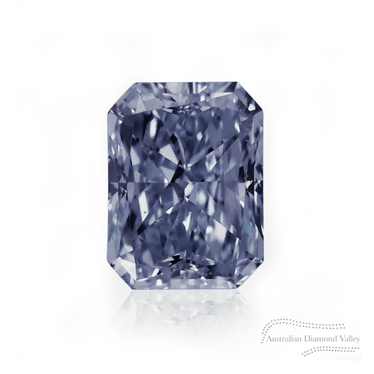 0.16ct Authentic Australian Blue Radiant Cut Diamond of Argyle Origin - BL2