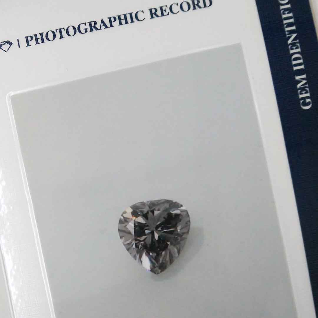 0.06ct Authentic Australian Blue of Argyle Origin Heart Cut Diamond - BL2 (23/27)