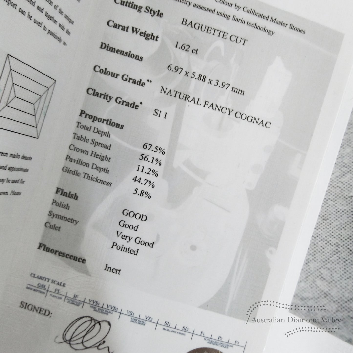 1.62ct Authentic Australian Cognac Diamond of Argyle Origin - C7