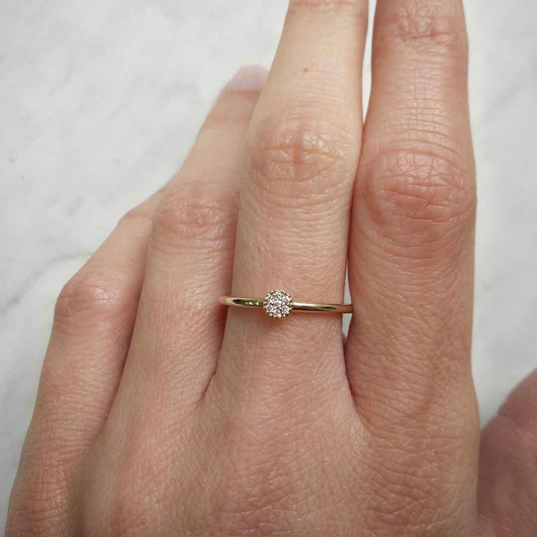 Desert Daisy Argyle Australian Diamond Stacker Ring