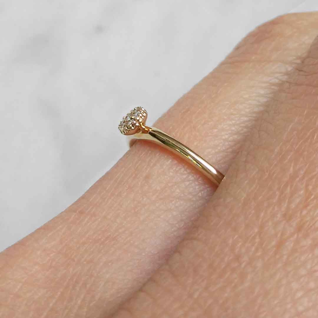 Desert Daisy Argyle Australian Diamond Stacker Ring