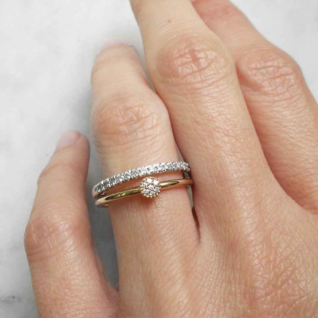 Desert Daisy Argyle Australian Diamond Stacker Ring