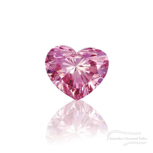 0.13ct Authentic Australian Pink of Argyle Origin Heart Diamond - FVP