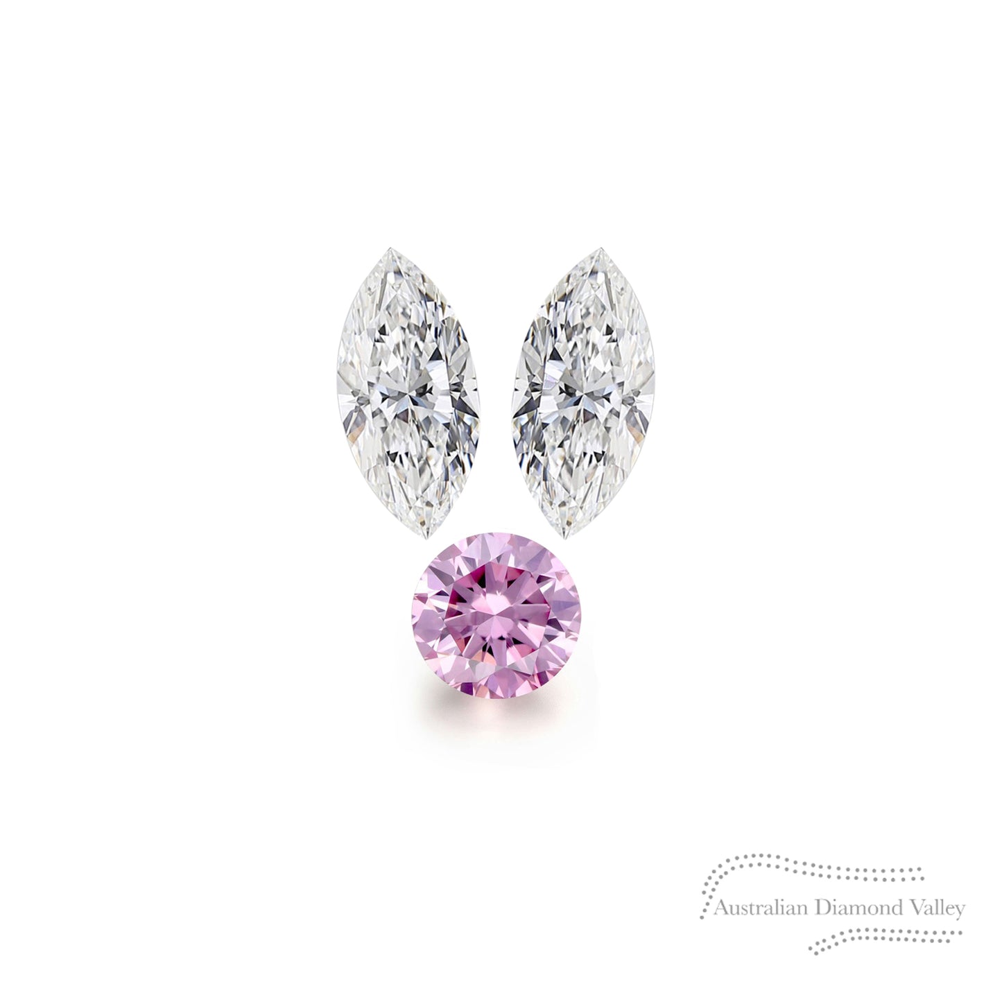 LNY 2023 Year of the Rabbit Ears .08ct Authentic Australian Pink Argyle Origin Diamond - 5P